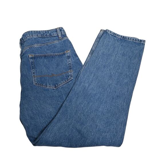 asos Design Women's 12 Wide Leg Distressed Dad Jean NEW - Picture 3 of 11